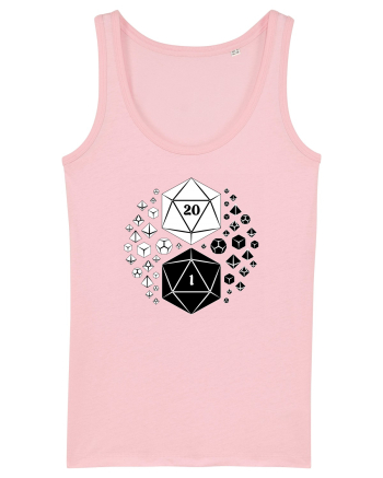 Yin & Yang dice Cotton Pink