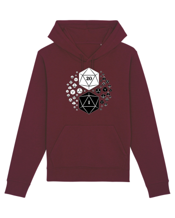 Yin & Yang dice Burgundy