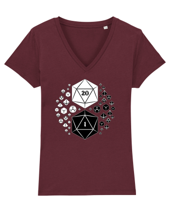 Yin & Yang dice Burgundy