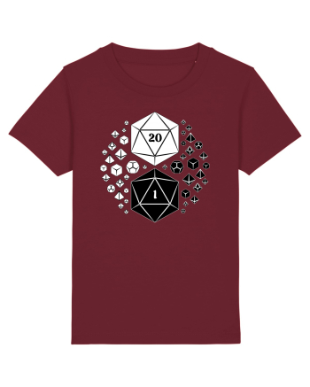 Yin & Yang dice Burgundy