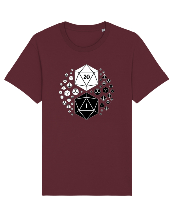 Yin & Yang dice Burgundy