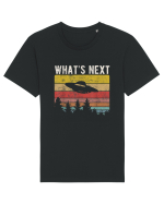 What's Next Sarcastic Retro Sunset Extraterrestrial UFO Tricou mânecă scurtă Unisex Rocker