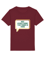 not everythink you think is true2 Tricou mânecă scurtă  Copii Mini Creator