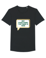 not everythink you think is true2 Tricou mânecă scurtă guler larg Bărbat Skater