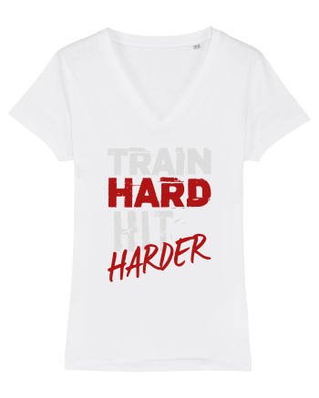 Train hard Hit harder White