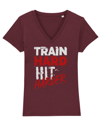 Train hard Hit harder Burgundy
