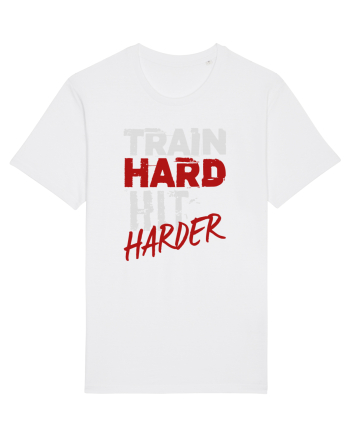Train hard Hit harder White