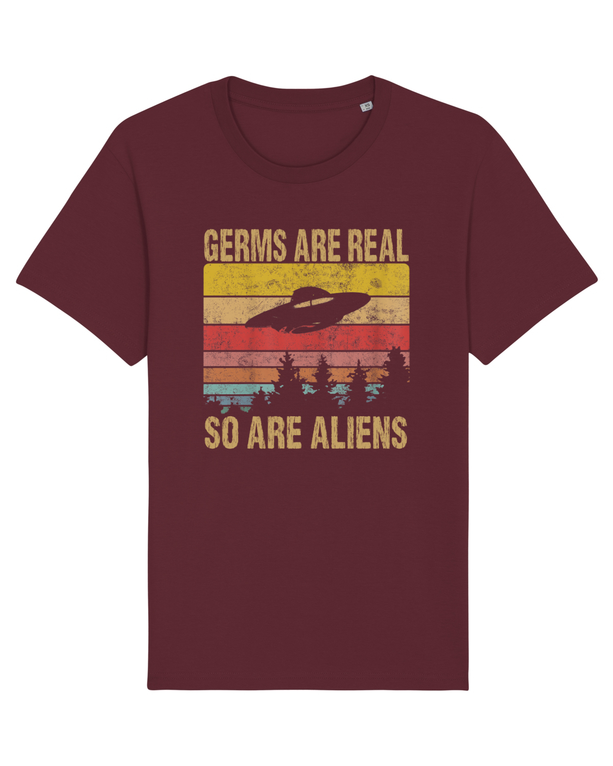 Tricou mânecă scurtă Unisex Rocker Burgundy