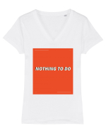 noting to do Tricou mânecă scurtă guler V Damă Evoker