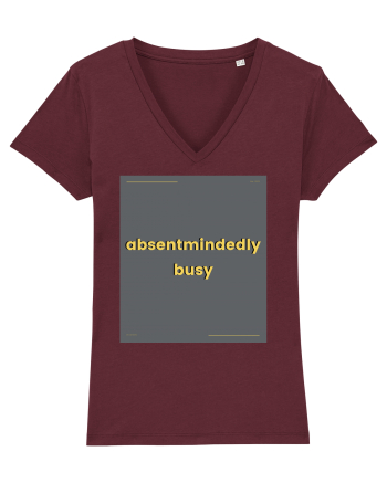 absentmindedely busy Burgundy