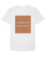 staying idle while active2 Tricou mânecă scurtă guler larg Bărbat Skater