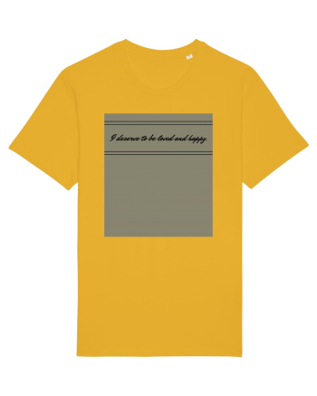 i deserve to be loved and happy Spectra Yellow
