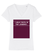 i have faith in the journey Tricou mânecă scurtă guler V Damă Evoker