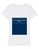 i am a person who is capable and strong Tricou mânecă scurtă guler V Damă Evoker