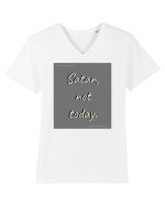 satan not today2 Tricou mânecă scurtă guler V Bărbat Presenter