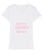 Women empower women Tricou mânecă scurtă guler V Damă Evoker