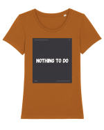 nothing to do2 Tricou mânecă scurtă guler larg fitted Damă Expresser