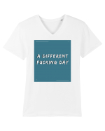 a different fucking day3 Tricou mânecă scurtă guler V Bărbat Presenter