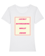 lucicly daydreaming whilst awake Tricou mânecă scurtă guler larg fitted Damă Expresser