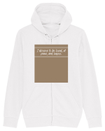 i deserse to be loved at peace and happy Hanorac cu fermoar Unisex Connector
