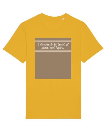 i deserse to be loved at peace and happy Spectra Yellow