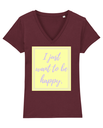 i just want to be happy2 Burgundy