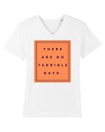 there are no terrible days Tricou mânecă scurtă guler V Bărbat Presenter