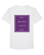 oh maybe i miss you2 Tricou mânecă scurtă guler larg Bărbat Skater