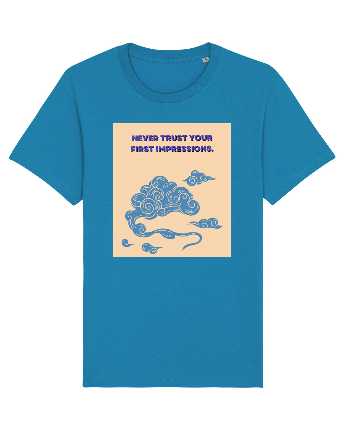 Tricou mânecă scurtă Unisex Rocker Azur