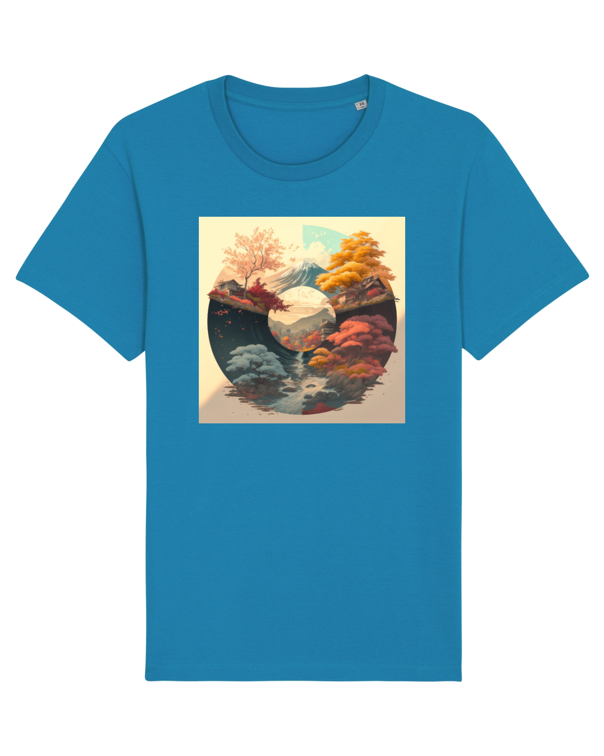 Tricou mânecă scurtă Unisex Rocker Azur