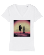 Abstract eyes - The eyes never lie Tricou mânecă scurtă guler V Damă Evoker