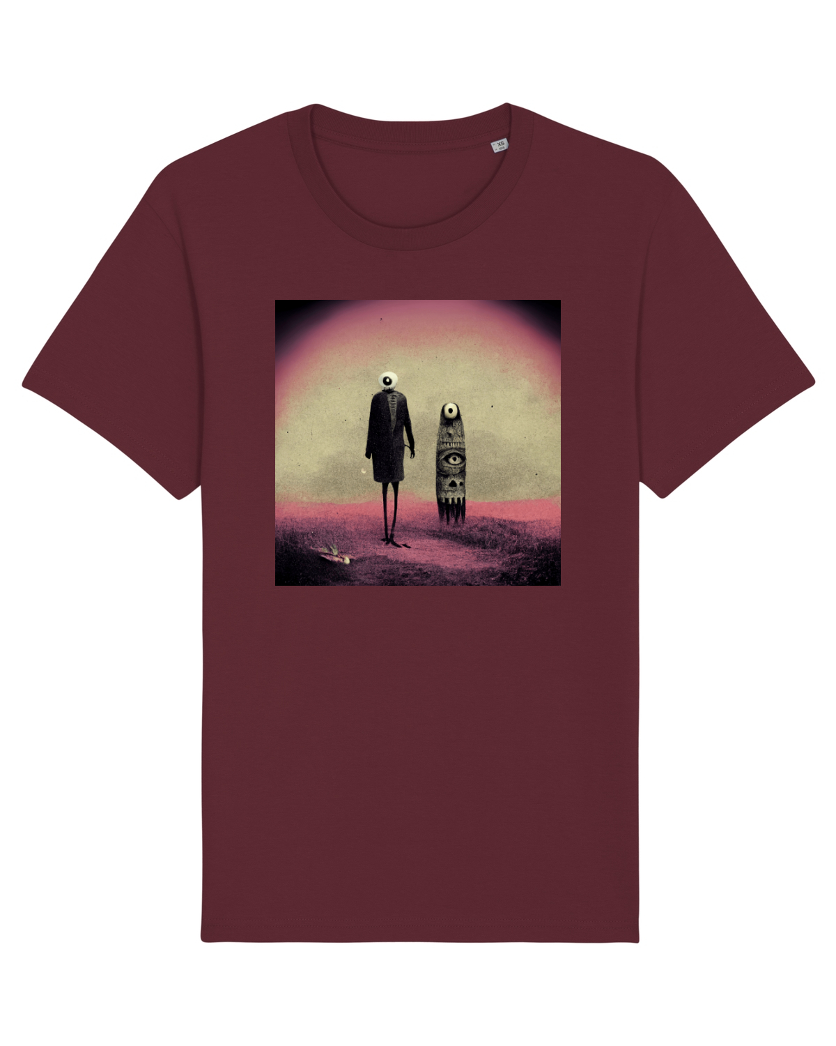 Tricou mânecă scurtă Unisex Rocker Burgundy