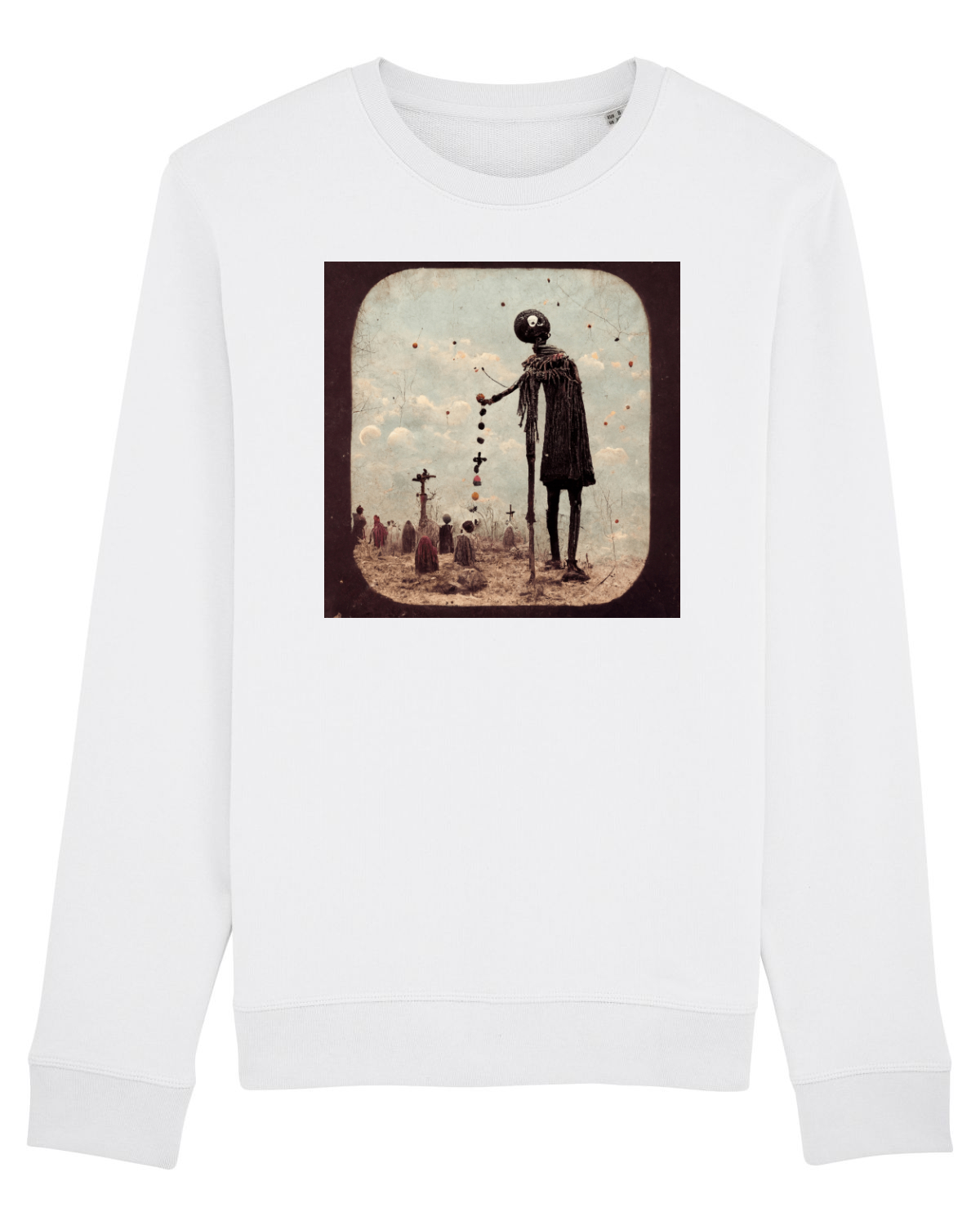 Bluză mânecă lungă Unisex Rise White