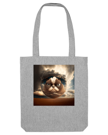 Grumpy Sphere Cat Heather Grey