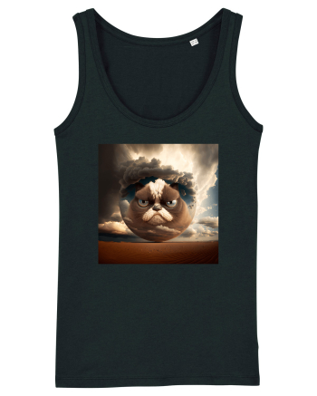 Grumpy Sphere Cat Black