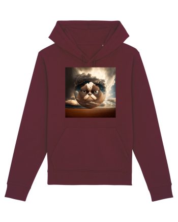 Grumpy Sphere Cat Burgundy