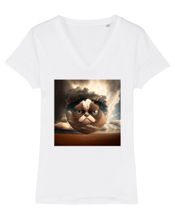 Grumpy Sphere Cat White