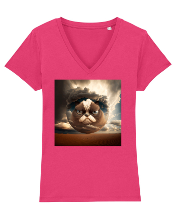 Grumpy Sphere Cat Raspberry