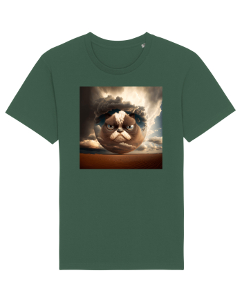 Grumpy Sphere Cat Bottle Green