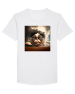 Grumpy Sphere Cat Tricou mânecă scurtă guler larg Bărbat Skater
