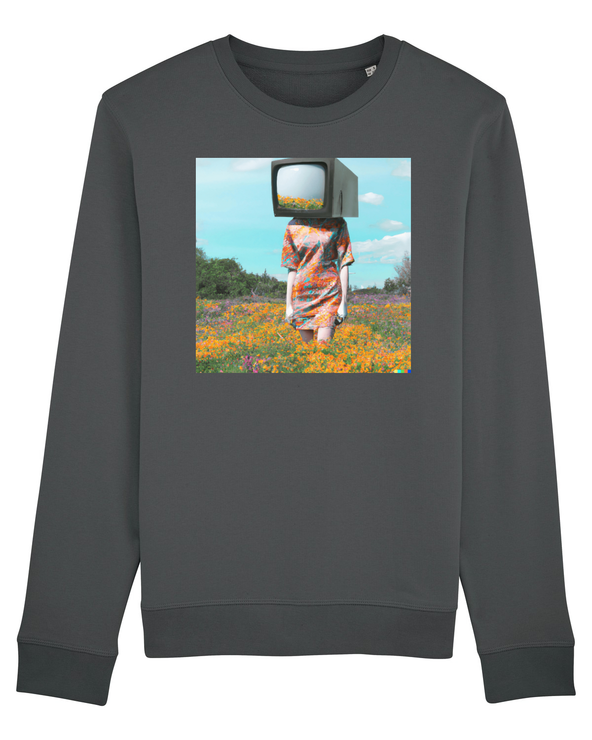 Bluză mânecă lungă Unisex Rise Anthracite