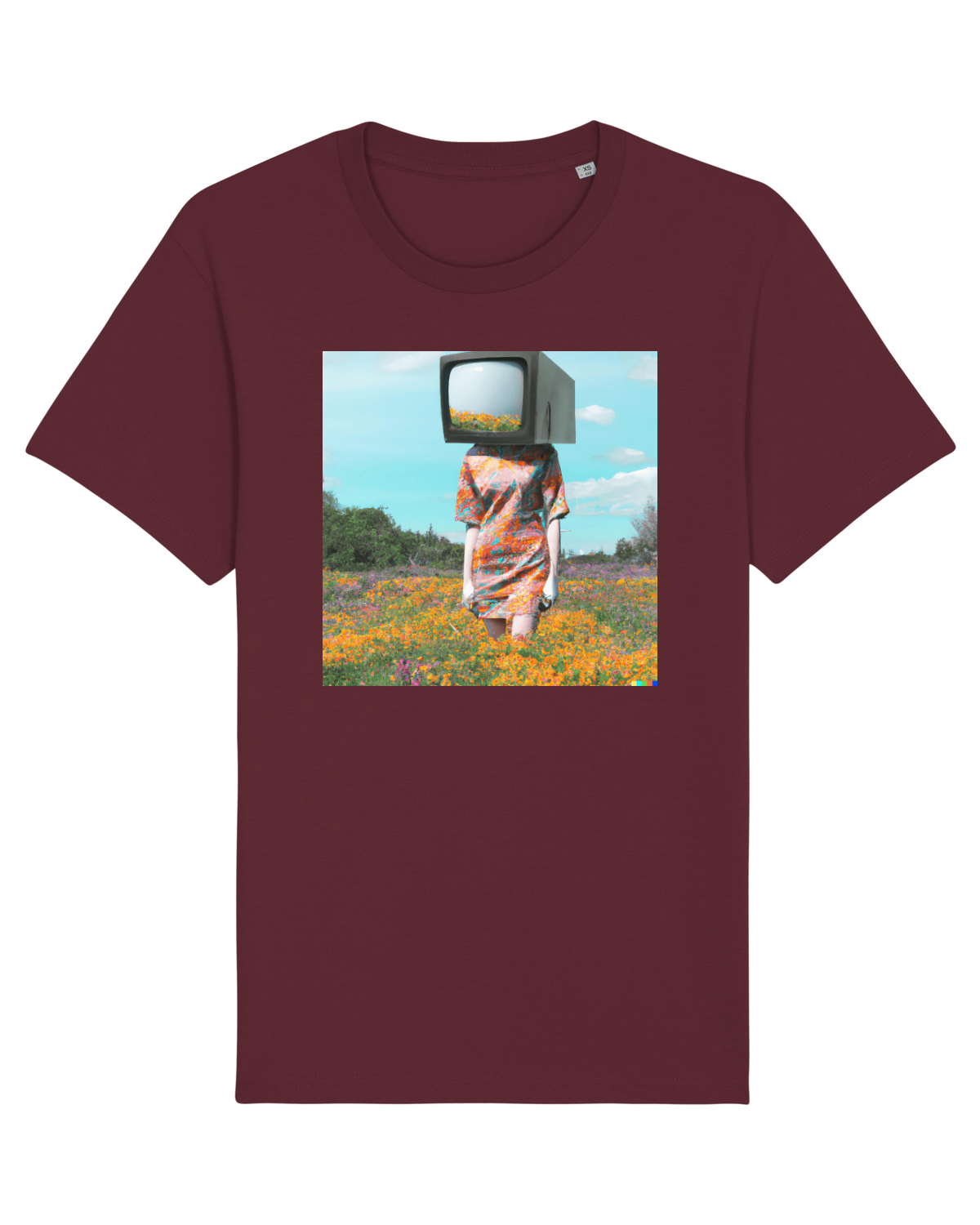 Tricou mânecă scurtă Unisex Rocker Burgundy