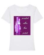 persistent rather than perfect Tricou mânecă scurtă guler larg fitted Damă Expresser