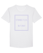 strange flex but okay3 Tricou mânecă scurtă guler larg Bărbat Skater