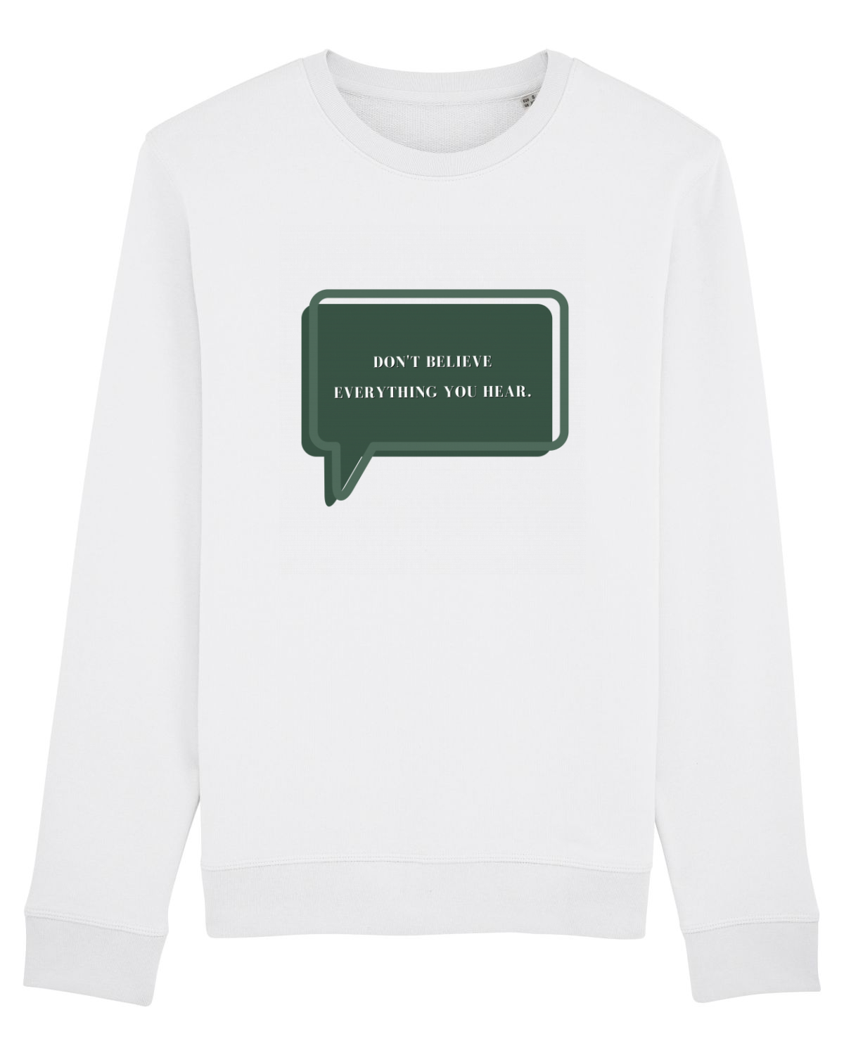 Bluză mânecă lungă Unisex Rise White