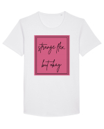 strange flex but okay4 Tricou mânecă scurtă guler larg Bărbat Skater