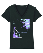 shit happens Tricou mânecă scurtă guler V Damă Evoker