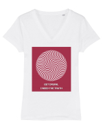 get drunk, i need the truth2 Tricou mânecă scurtă guler V Damă Evoker