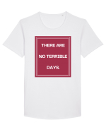there are no terrible days2 Tricou mânecă scurtă guler larg Bărbat Skater