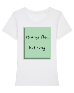 strange flex but okay5 Tricou mânecă scurtă guler larg fitted Damă Expresser
